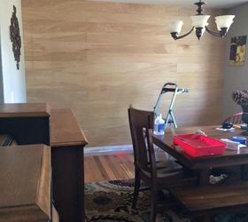 shiplap wall on a budget, dining room ideas, diy, painting, wall decor, woodworking projects