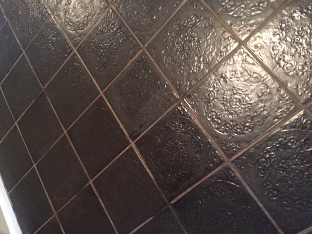 how to clean black grout