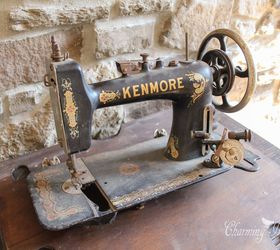 sometimes you just gotta leave em be antique sewing machine, repurposing upcycling