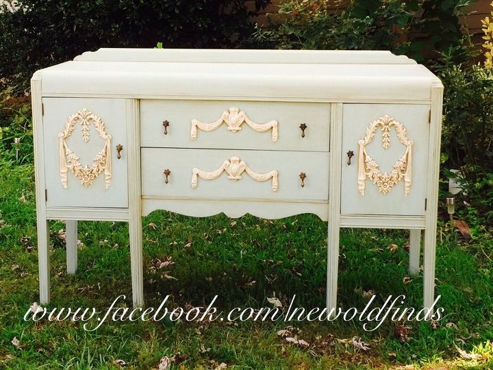 waterfall buffet makeover stunning, painted furniture