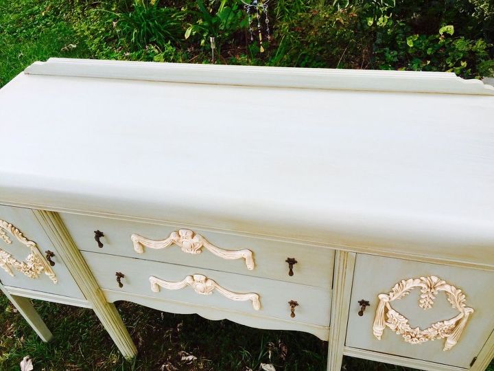 waterfall buffet makeover stunning, painted furniture