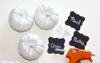 DIY Pumpkin Place Cards  & Pecan Pie Spice Cake Recipe