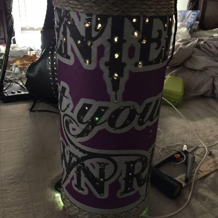 the easiest way to turn tin can into lantern using store item, crafts, repurposing upcycling