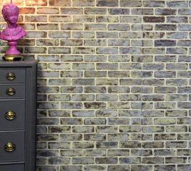 diy making faux brick walls look old, concrete masonry, how to, painting, wall decor