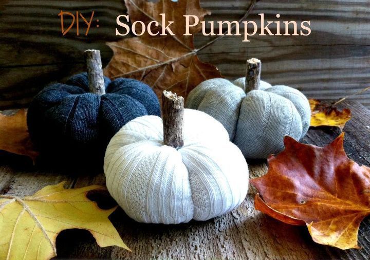 diy sock pumpkins, crafts, halloween decorations, repurposing upcycling, seasonal holiday decor
