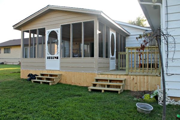 my new screened in porch and deck, decks, home improvement, porches, woodworking projects