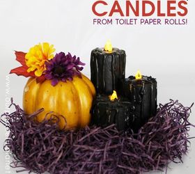 tp roll black candles halloween decor, crafts, halloween decorations, repurposing upcycling, seasonal holiday decor