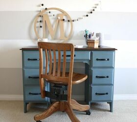 beautiful blue desk, painted furniture