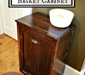 diy wooden waste basket cabinet, diy, kitchen design, organizing, woodworking projects