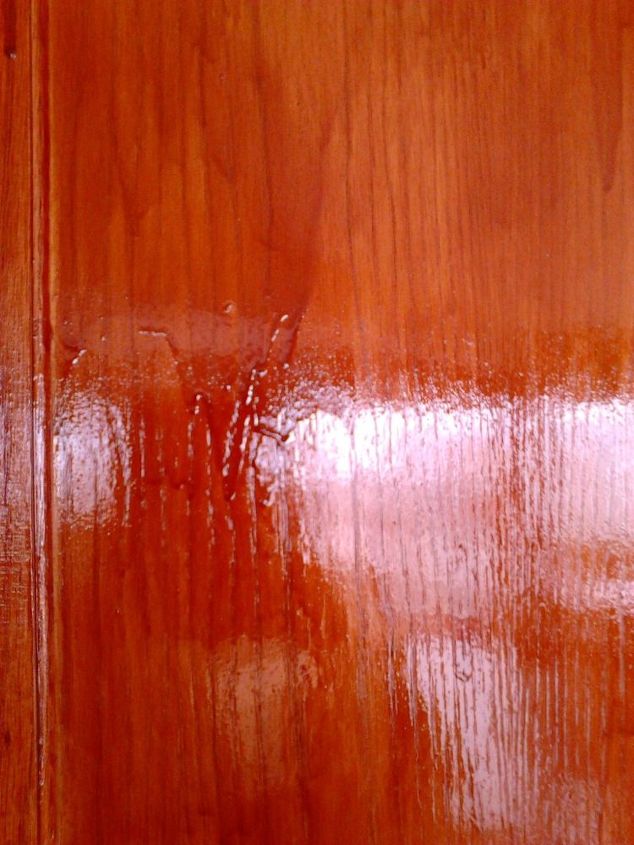 drip marks on new kitchen cabinets