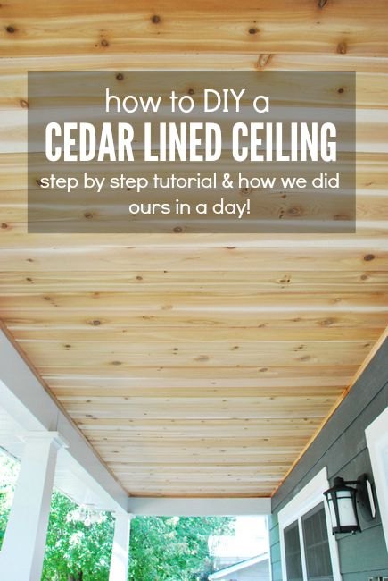 how to a diy cedar lined porch ceiling, diy, how to, porches, wall decor, woodworking projects