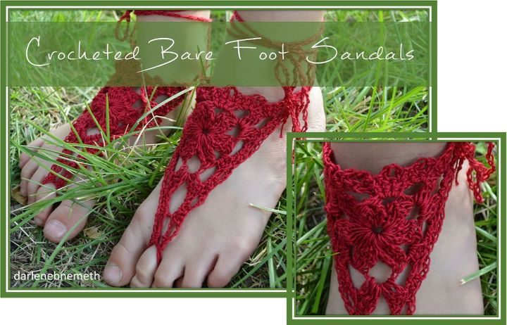crocheted barefoot sandals