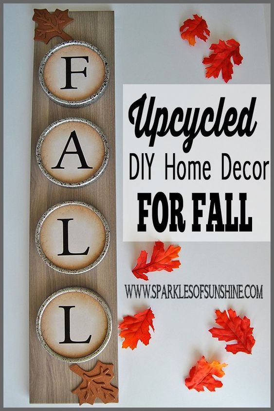 upcycled diy home decor for fall, crafts, repurposing upcycling, seasonal holiday decor