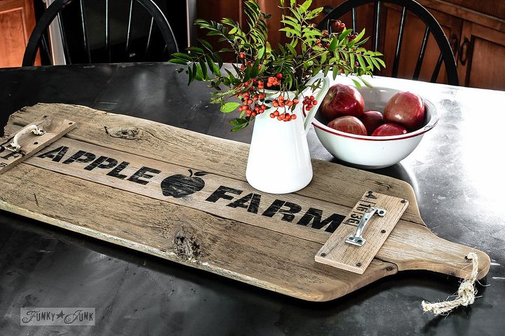 from broken fence to super sized antique cutting board tray, crafts, repurposing upcycling, wall decor, woodworking projects