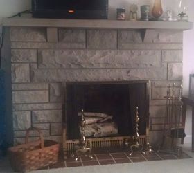 need update ideas for bedford stone fireplace, It s in the main room as you come in Going to paint with some light shades of green pretty pale White crown moulding is going to go up I plan to frame the TV Fireplace is focal point of the room