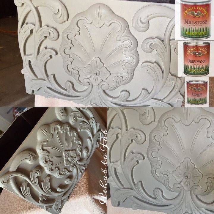 french country toile hutch, painted furniture