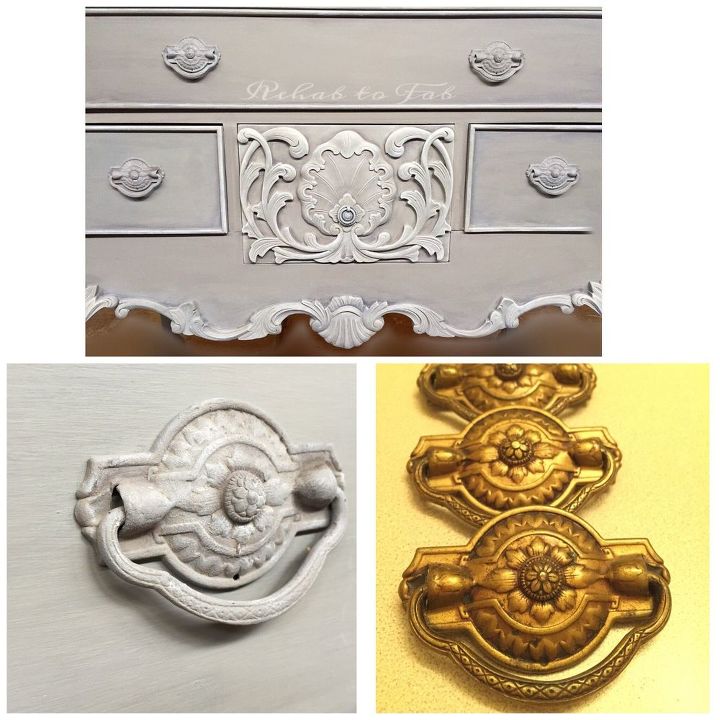 french country toile hutch, painted furniture