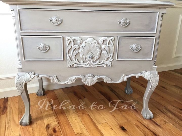 french country toile hutch, painted furniture