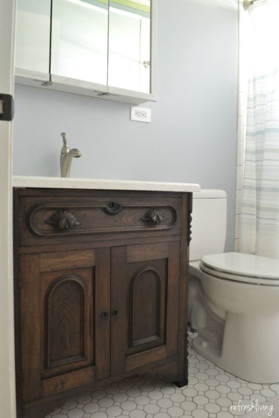 bathroom remodel on a budget using reclaimed materials, bathroom ideas, home improvement, repurposing upcycling