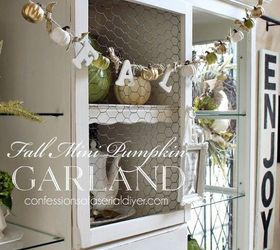 diy mini pumpkin garland, crafts, how to, seasonal holiday decor