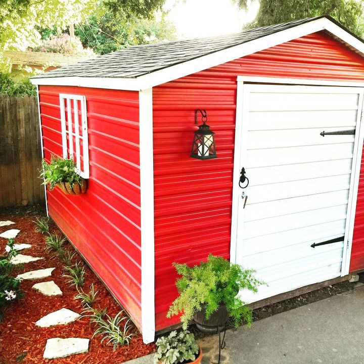 updating the old shed, outdoor living, painting