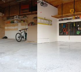 garage makeover before after, garages, organizing, storage ideas