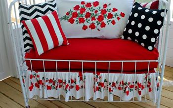 A Vintage Baby Bed Turned Into A Comfy Bench