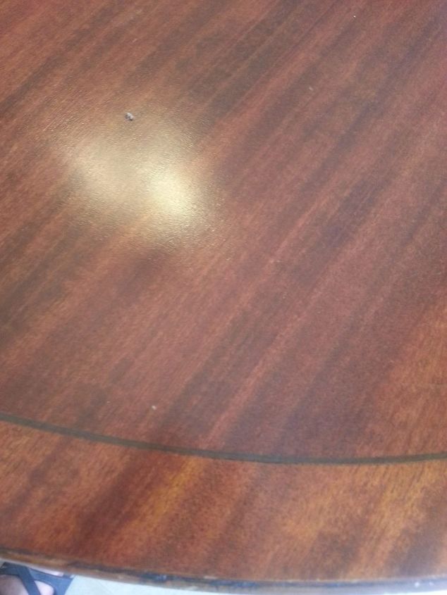 how do i remove wax and dirt build up from vintage table top, I couldn t get a good shot of the finish It is actually in very good shape for the age It is beginning to have the crackled look on close inspection