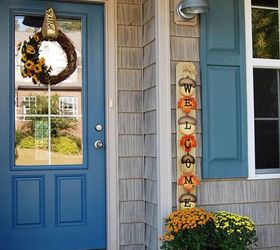 make a seasonal porch welcome sign from a fence slat, crafts, outdoor living, seasonal holiday decor