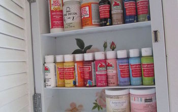 Discarded Medicine Cabinet/Turned Craft Storage