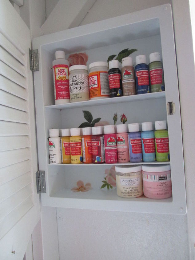 Discarded Medicine Cabinet Turned Craft Storage Hometalk