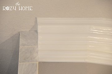 easy end cap for stacked crown moulding, bathroom ideas, diy, wall decor