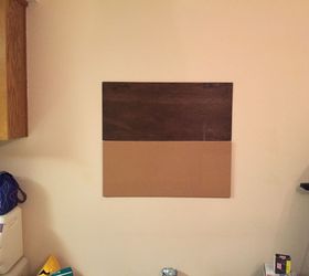 diy family command center, crafts, how to, organizing, Attach wood board to wall above cork board