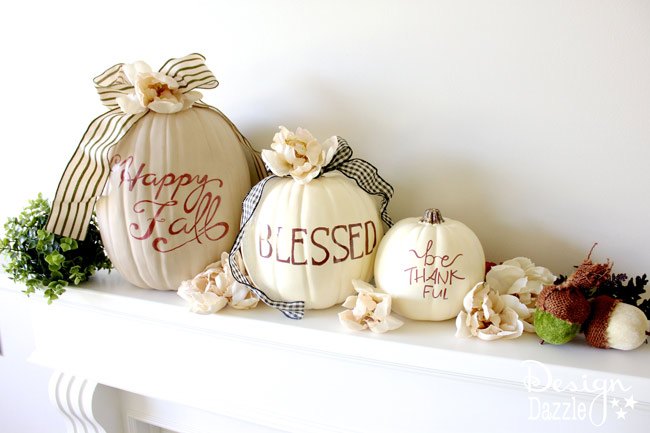 sharpie art pumpkins, crafts, halloween decorations, seasonal holiday decor