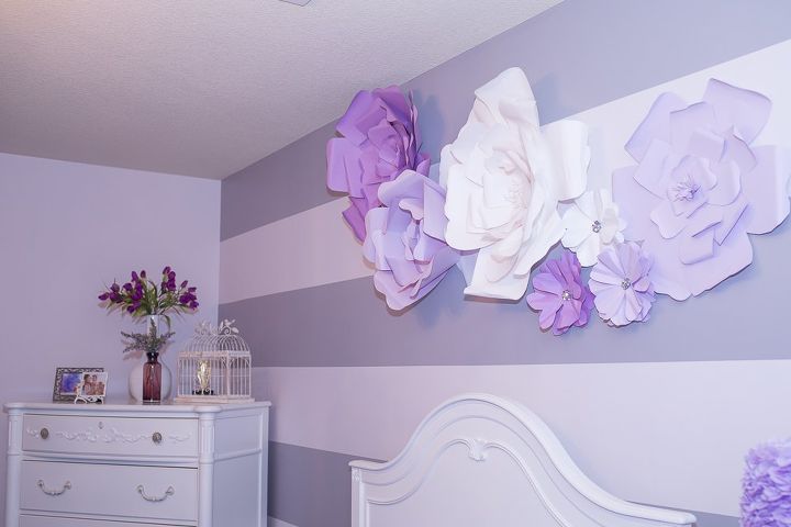 flores de papel grandes diy decoraes de parede e cama