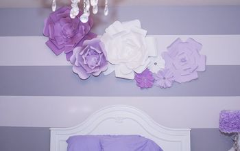 DIY Large Paper Flowers (Wall Decor and Above Bed)
