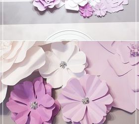 diy large paper flowers wall decor and above bed, crafts, how to, wall decor