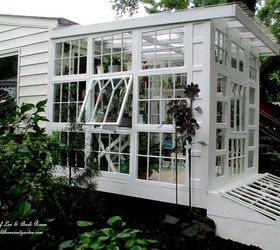 repurposed windows greenhouse, diy, gardening, home improvement, repurposing upcycling, woodworking projects, Exterior Repurposed Windows Greenhouse