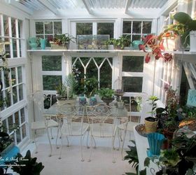 repurposed windows greenhouse, diy, gardening, home improvement, repurposing upcycling, woodworking projects, Interior Repurposed Windows Greenhouse