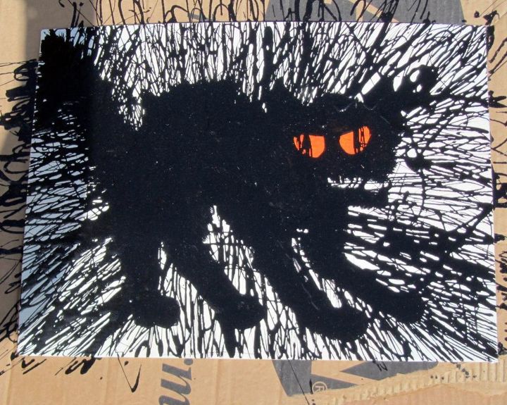 arte de halloween fcil e divertida, Gatos morcegos coisas que fazem barulho noite