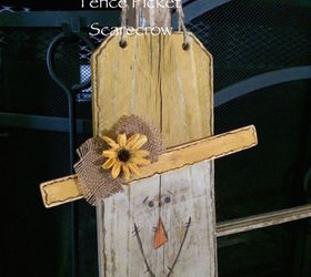 fence picket scarecrow, crafts, repurposing upcycling, seasonal holiday decor