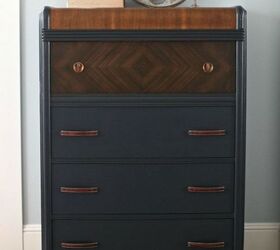 vintage waterfall dresser makeover, painted furniture