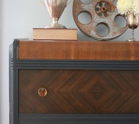 vintage waterfall dresser makeover, painted furniture
