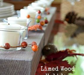 limed wood candle holder, home decor, seasonal holiday decor