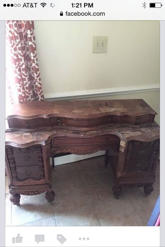 old vanity makeover, painted furniture