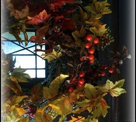 turn a christmas wreath into a fall wreath, crafts, repurposing upcycling, seasonal holiday decor, wreaths