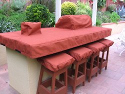 grill island covers, outdoor living, Island and grill cover complete with matching bar stool covers