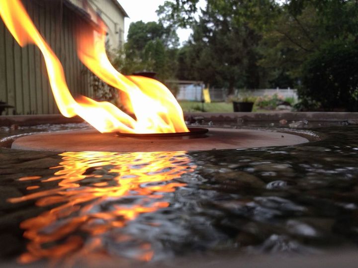 fire fountain water feature