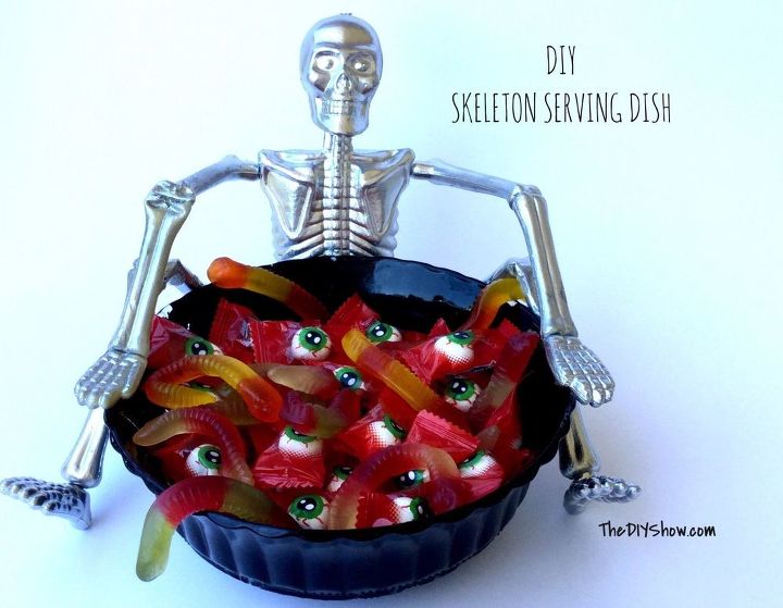 diy plato de halloween de esqueleto por menos de 5 dolares