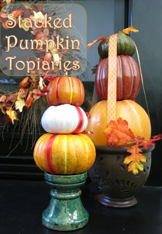how to make a stacked pumpkin decoration, crafts, halloween decorations, how to, seasonal holiday decor, thanksgiving decorations